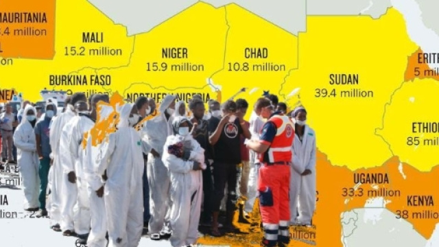 I casi annuali di meningite in Africa