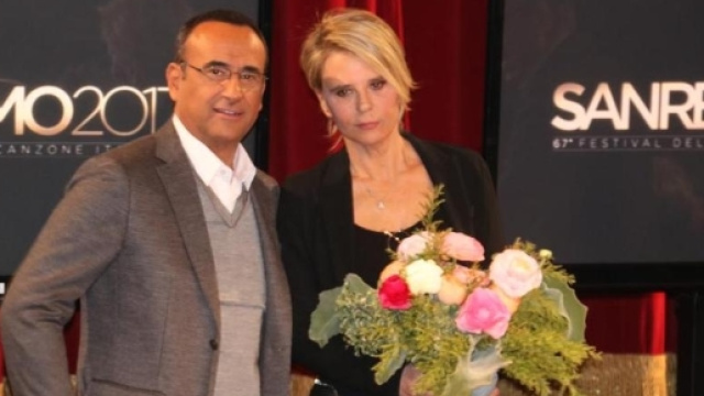 Maria De Filippi e Carlo Conti