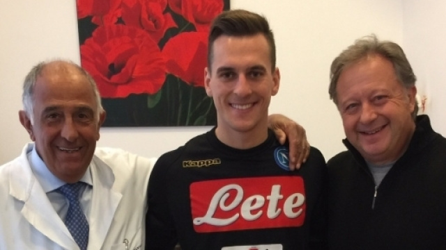 Milik ha svolto le ultime visite mediche di controllo a Villa Stuart