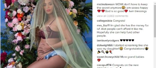 Her mum Tina Knowles-Lawson expressed her joy at the news; credit: @mstinalawson