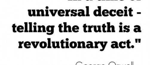 A quote taken from George Orwell's classic dystopian novel 1984