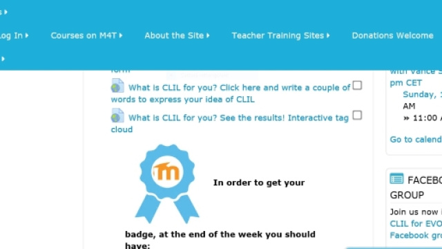 Corso Clil le attivit&agrave; da svolgere la prima settimna