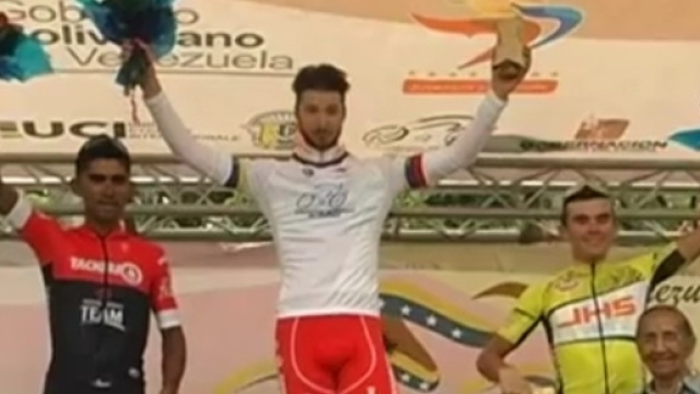Raffaello Bonusi sul podio della Vuelta Tachira