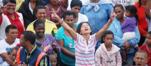 Churchgoers calling upon divine help against gangsters Picture: Fu'ad trahman.