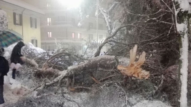 Chieti innevata durante il terremoto 18 Gennaio 2016