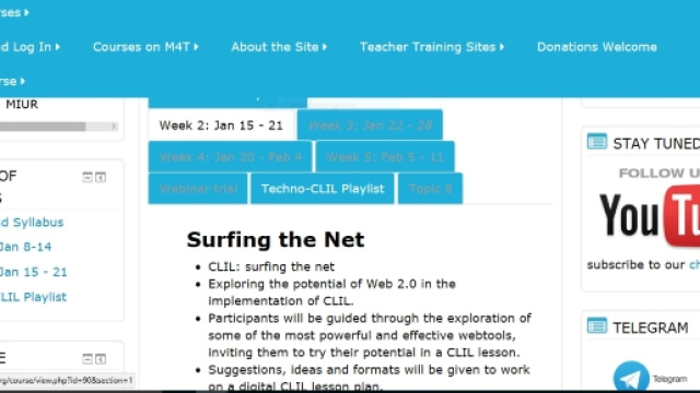 Le attivit&agrave; da svolgere la seconda settimana del corso Clil
