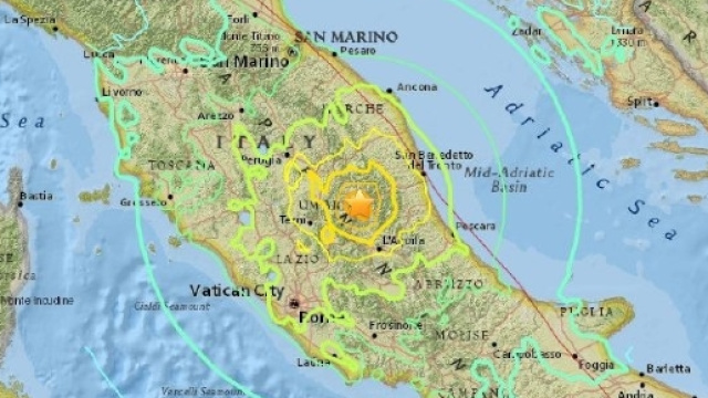 sisma 18 gennaio 2017: epicentro tra L'Aquila e Amatrice