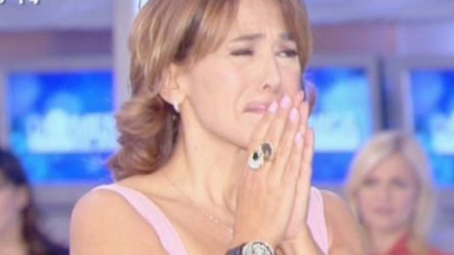 Barbara D'Urso di commuove in trasmissione