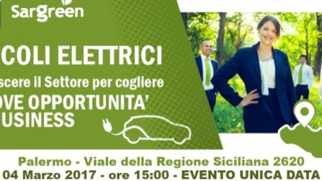Locandina per incontro sui veicoli elettrici a Palermo