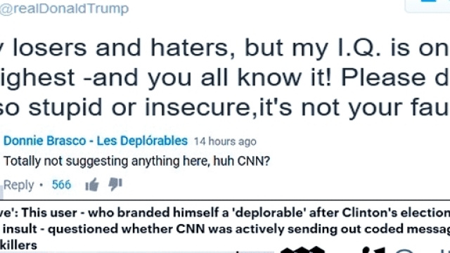 CNN ayant &eacute;voqu&eacute; que le pr&eacute;sident puisse &ecirc;tre tu&eacute; ce soir, les internautes pour Trump (les d&eacute;plorables) ont vivement r&eacute;agi.