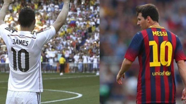james rodriguez e lionel Messi