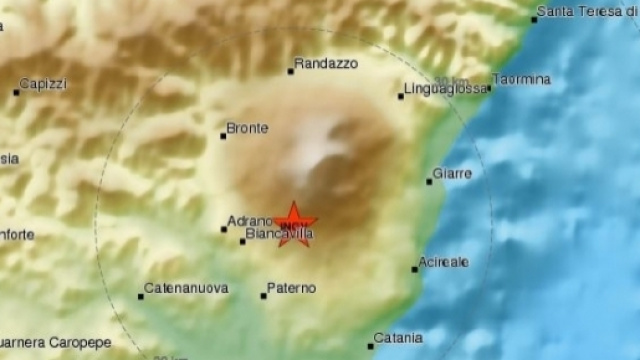 Sciame sismico sull'Etna, 30 gennaio 2017