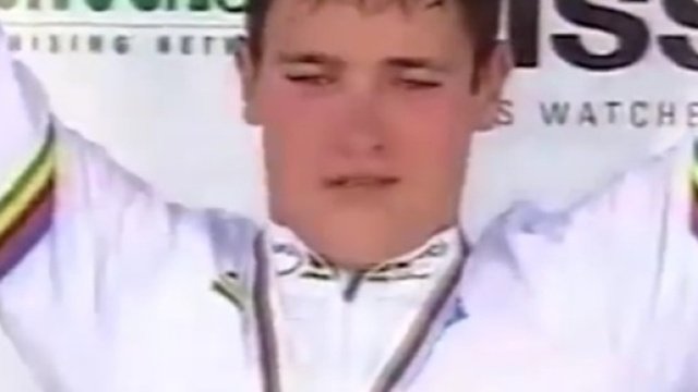 Dmitro Grabovskyy in maglia iridata