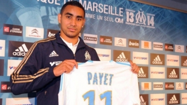 Payet avec le maillot de Marseille.