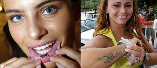 Isabeli (esq.) e Viviane: famosos que se arrependeram das tatuagens que fizeram
