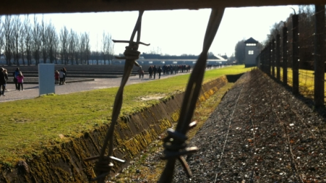 Foto scattata nel campo di sterminio di Dachau in Germania.