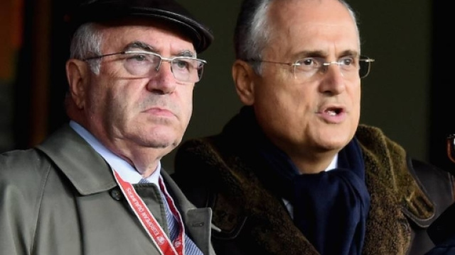 Tavecchio con il presidente della Lazio Lotito