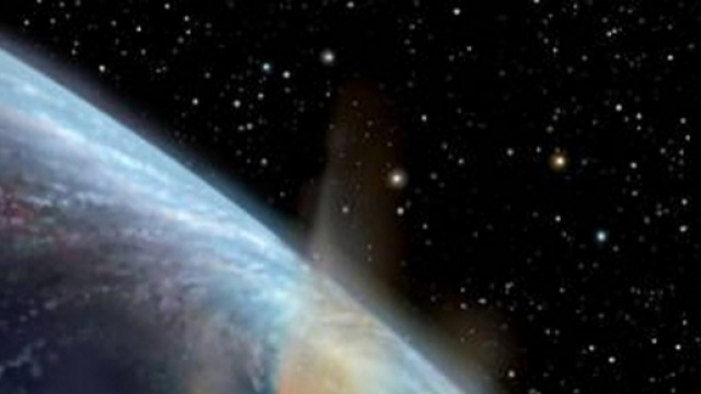 Impact d'un m&eacute;t&eacute;orite sur Terre _ Illustration de David A. Hardy