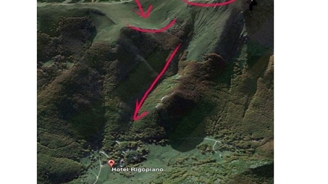 La foto pubblicata su Facebook dal geologo Paolo Monaco.