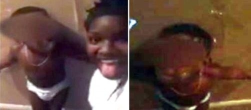 Na imagem a crian&ccedil;a pequena aparece colada na parede, e ao lado a m&atilde;e que achava gra&ccedil;a da situa&ccedil;&atilde;o.