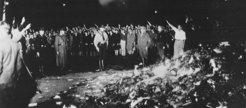 Book Buring, German Federal Archives, Wiki.commons, CC license