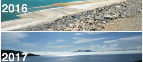 Drought over? Before-and-after photos show California reservoir's ... - sfgate.com