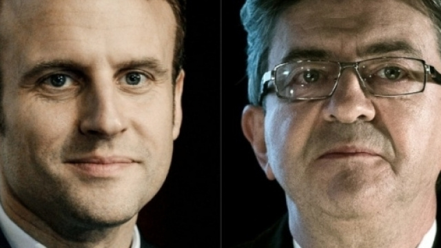 Emmanuel Macron et Jean-Luc M&eacute;lenchon