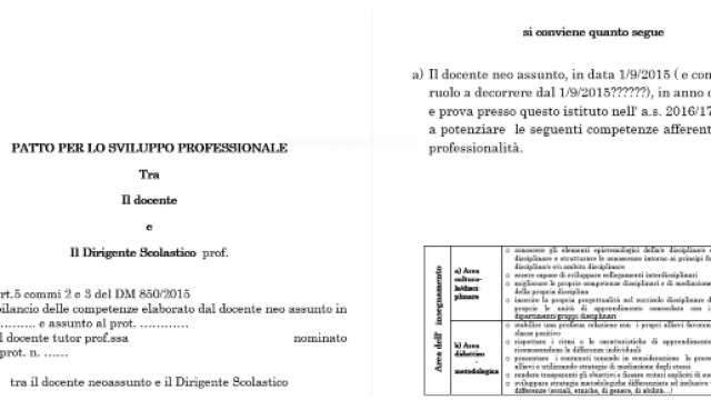 Esempio di Patto per lo Sviluppo Professionale
