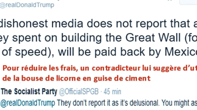 Le plus fou, c'est que Donald Trump r&eacute;pond &agrave; ses contradicteurs sur Twitter (genre ''it's spelled YUGE'')