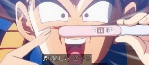 vegeta feliz prueba de embarazxo bra