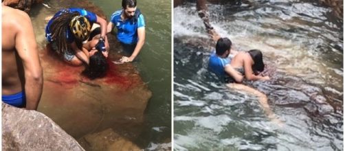 Adolescente cai de cachoeira de 15 metros