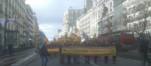 Manifestaci&oacute;n del pasado s&aacute;bado a su paso por la calle Alcala