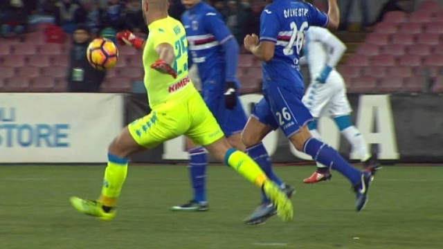 Fallo di Silvestre su Reina. La Samp vuole la squalifica.