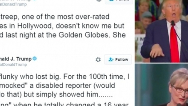 I tweet al veleno di Trump contro Meryl Streep