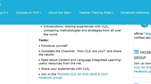 Quali attivit&agrave; svolgere nella prima settimana del corso Clil.