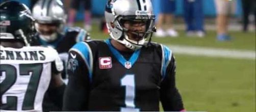 Cam Newtown recorded the 50th rushing touchdown of his career on Sunday in a win against the Patriots. [Image via NFL/YouTube]