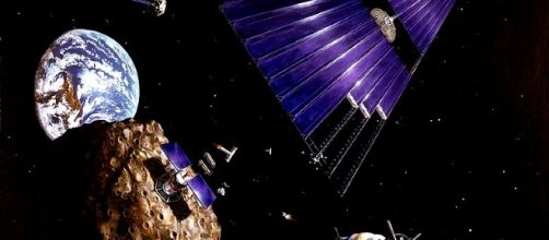Solar power station facilites asteroid mining (Image courtesy: NASA/ Wikimedia Commons)