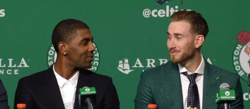 Boston Cetlics stars Kyrie Irving and Gordon Hayward had rest Monday -- (ESPN/ YouTube)