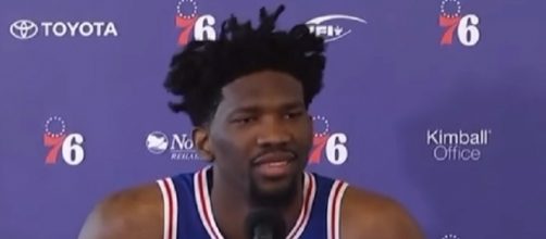 Joel Embiid averaged 20.2 points, 7.8 rebounds and 2.5 blocks per game last season -- ESPN via YouTube