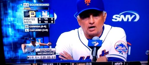 Met's manager Terry Collins at a 2017 Press Conference. Photo by Youtube/MLB