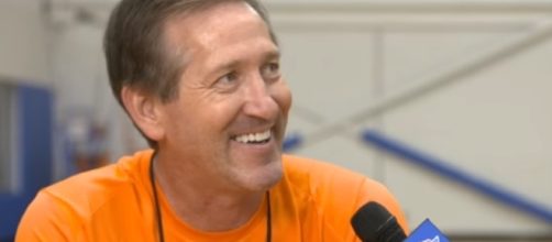 New York Knicks coach Jeff Hornacek speaks with a reporter. -- YouTube screen capture / New York Knicks