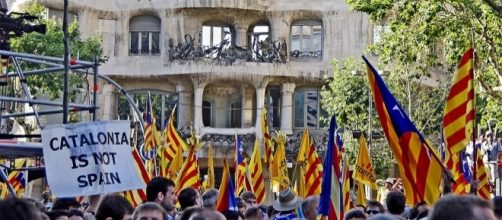 The legitimacy of the referendum has been called into question. Photo By SBA73 (Flickr: Catalonia is not Spain) [CC BY-SA 2.0 Wikimedia Commons