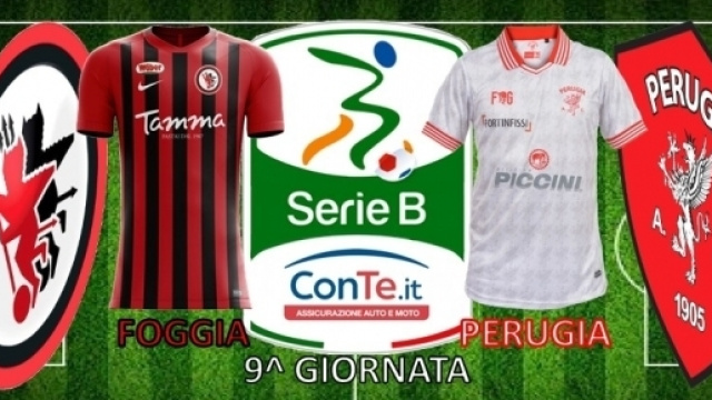 Foggia e Perugia si sfideranno nella nona giornata del campionato di Serie B ConTe.it 2017/18