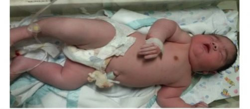 Davi nasceu pesando mais de 6 quilos e com 57 cent&iacute;metros (arquivo pessoal)