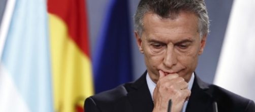 Macri en Espa&ntilde;a dando una conferencia