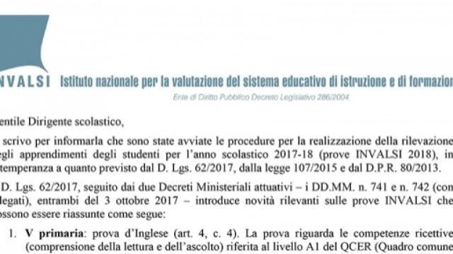 Prove Invalsi 2018, novit&agrave; e date