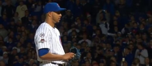 Hector Ronon pitching in 2015 Postseason - image - MLB / Youtube