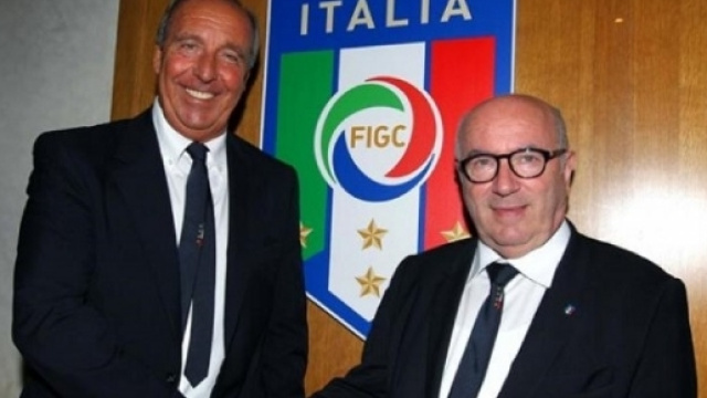 Gian Piero Ventura, 60 anni, con il presidente della Figc Carlo Tavecchio, 74 anni