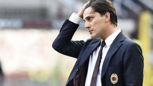 Montella si dispera dopo una brutta prestazione del Milan