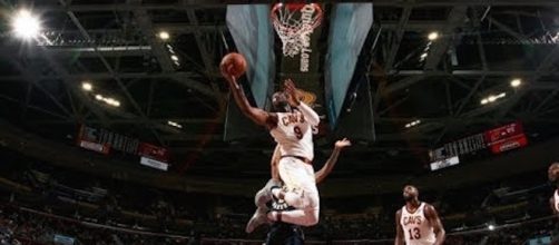 Dwyane Wade helped lead Cleveland to its first preseason win on Friday night. [Image via NBA/YouTube]